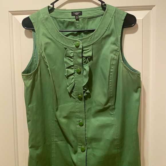 Talbots Green Ruffle Dress - Picture 3 of 6